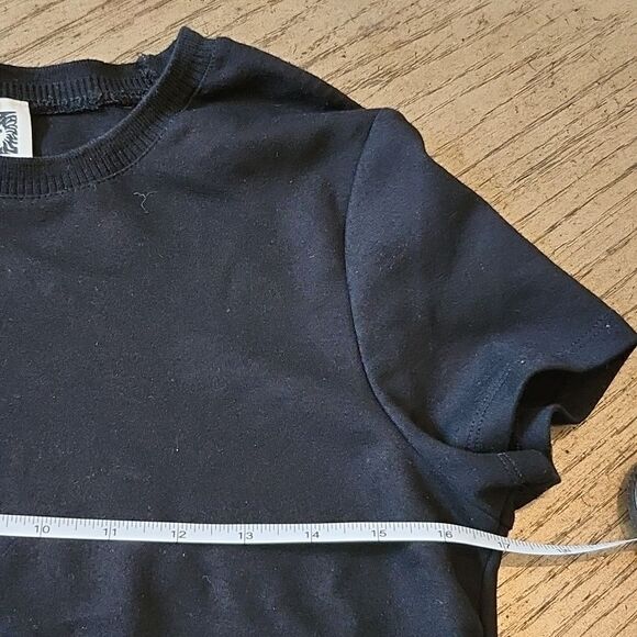Anne Klein Black cowl neck stretchy t shirt size S - Picture 5 of 7